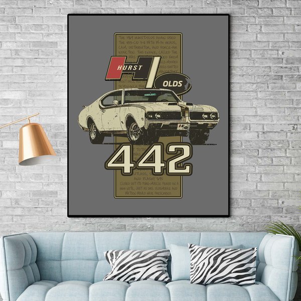 1969 Hurst-Olds 442 Premium Matte Vertical Poster-image