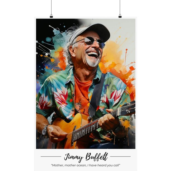 Jimmy Buffett Wall Print | Memorial Poster | Parrotheads | Rip Jimmy Buffett-image
