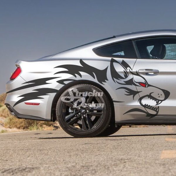 Mustang Wolf Coyote Ranger Tattoo Truck Bed Decal