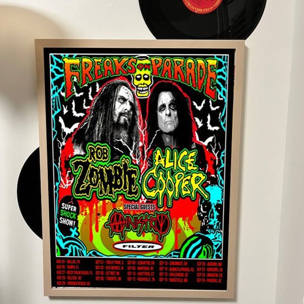 Alice Cooper Rob Zombie Freaks On Parade Tour 2023 Poster-image