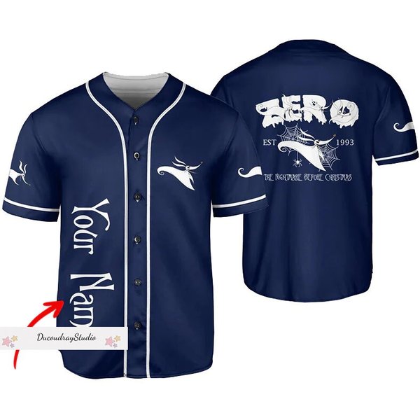 Zero Nightmare Before Christmas Jersey, Zero Est 1993 Jersey Shirt-image