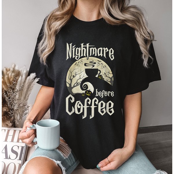 Nightmare Before Coffee Funny Halloween T-Shirt-image