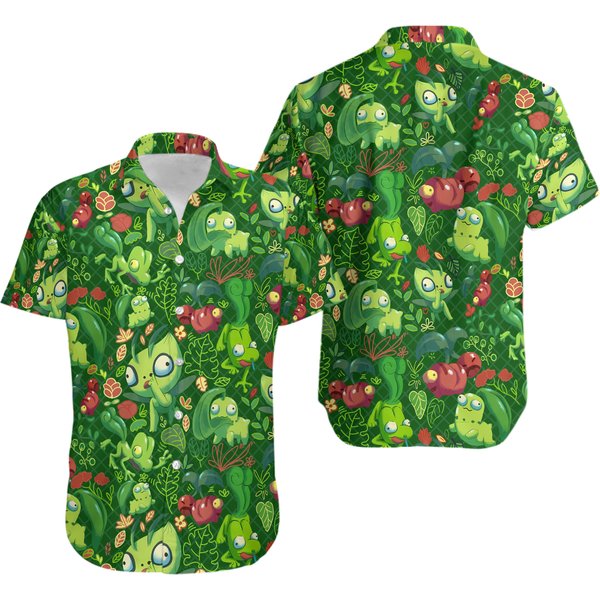 Treecko Grass Pkm Hawaiian Shirt-image