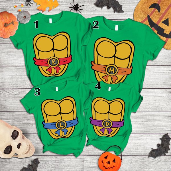 Turtle Costume Halloween Shirt | Ninja Halloween Shirt | Turtle Cosplay Shirt-image