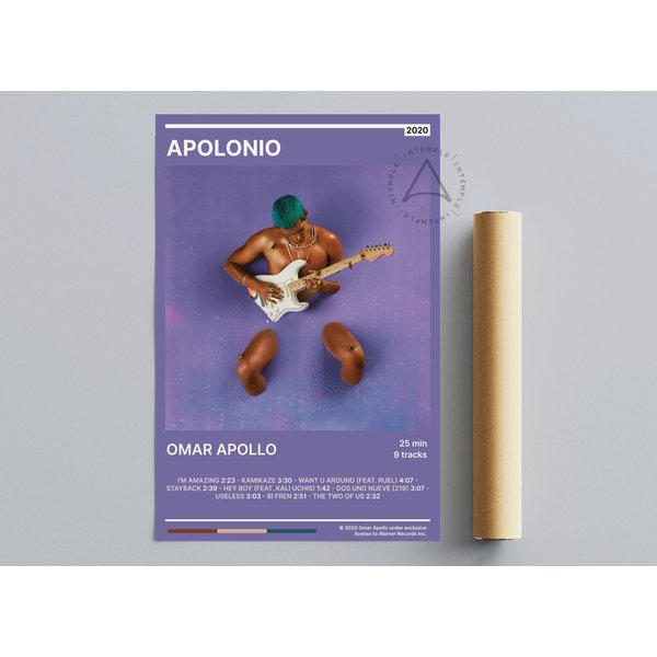 Omar Apollo Apolonio Album Poster, Trendy Tracklist Decor-image