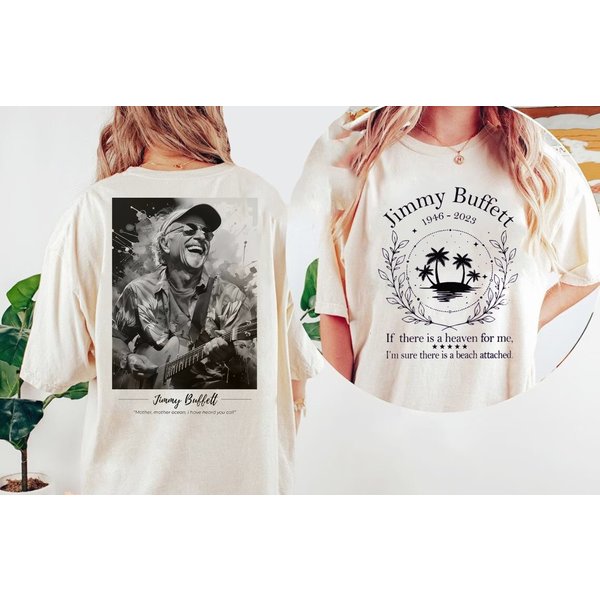 Vintage Jimmy Buffett Memorial Shirt, Trop Rock Beach, Beach Lover Fins Up-image