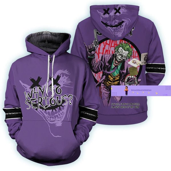Joker Hoodie, Scary Movie Hoodie, Why So Serious Hoodie