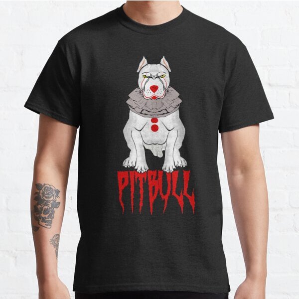 Pitbull Clown Halloween Shirt - Funny Dog Gift-image