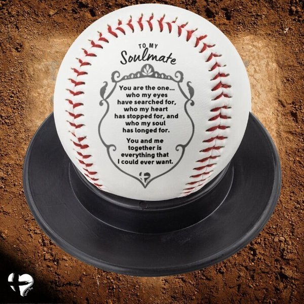 Soulmate Gift Motivation Quote Printed Baseballs-image
