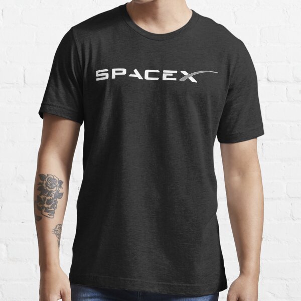 Spacex Logo White On Black T-Shirts-image