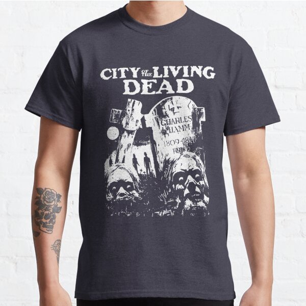 Mens Womens Lucio Fulci Horror Movies Haunting City Of Living Dead T-Shirts-image