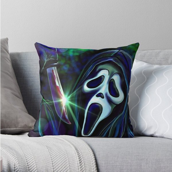 Scream Ghostface Throw Pillow-image