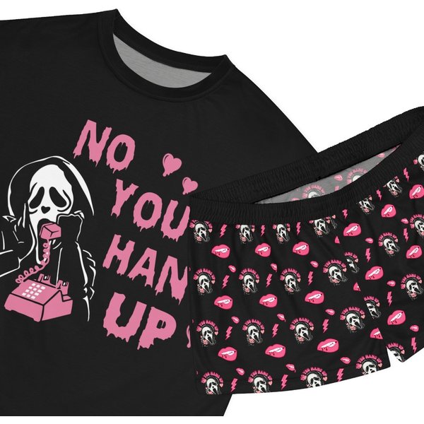 No You Hang Up Shirt Pajamas, Pajama Set, Ghostface-image