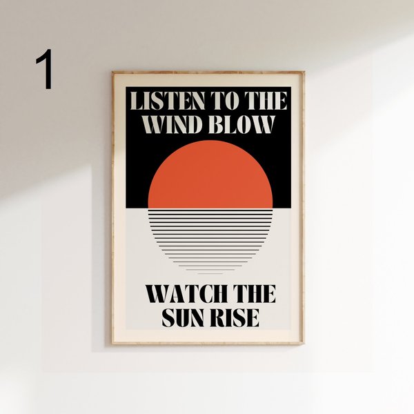 Music Inspired Print, Listen To The Wind Blow, Print-image