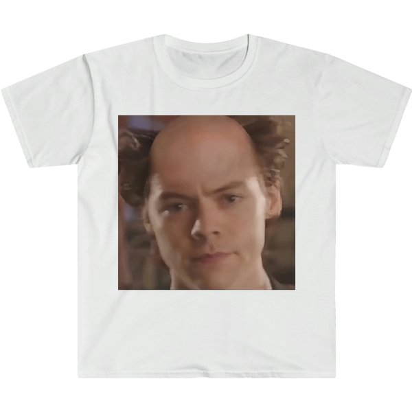Harry 1D Bald Style Selfie Meme Tshirt Cursed One Direction Funny Meme Tee-image
