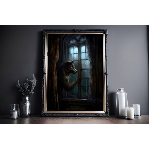 Werewolf In The Window Canvas-image