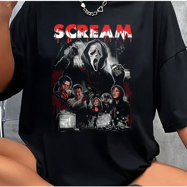 Horror Movie "Scream" Halloween Tshirt-image