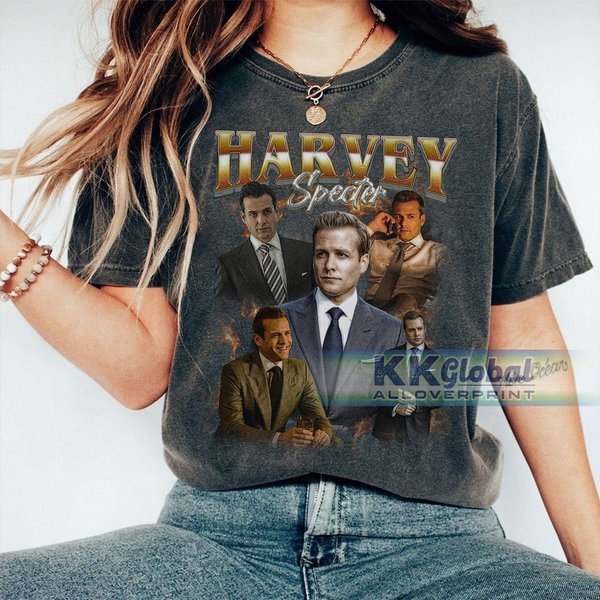 Harvey Specter Vintage Graphic T-Shirt, Suits Movie Homage Tv Shirt-image