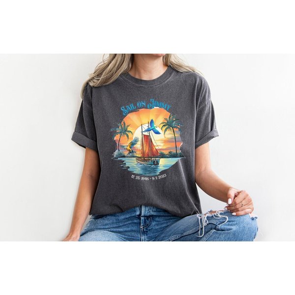 Jimmy Buffett Memorial Shirt, Sail On Jimmy Buffett Fan Gift-image