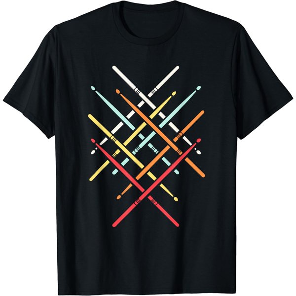 Funny Drum Stick Gift For Drummer Boys Girls Drum Player T-Shirt-image