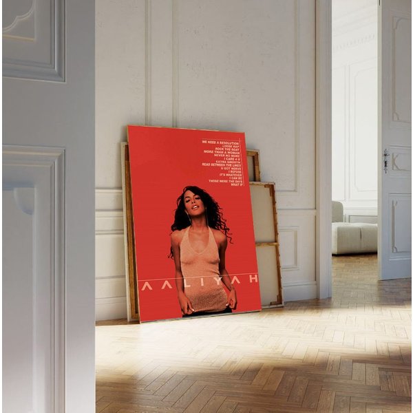 Aaliyah Poster Aaliyah Tracklist Album Cover Poster-image