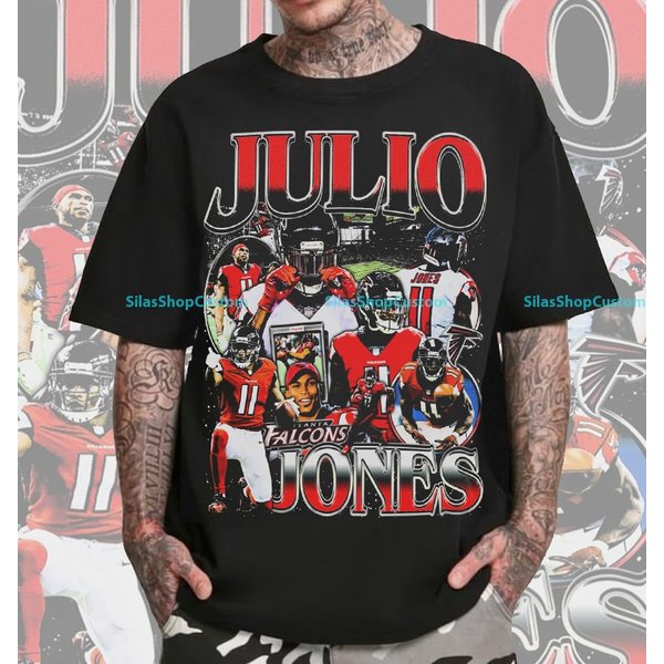 Vintage 90S Graphic Style Julio Jones T-Shirt, Julio Jones Tee-image