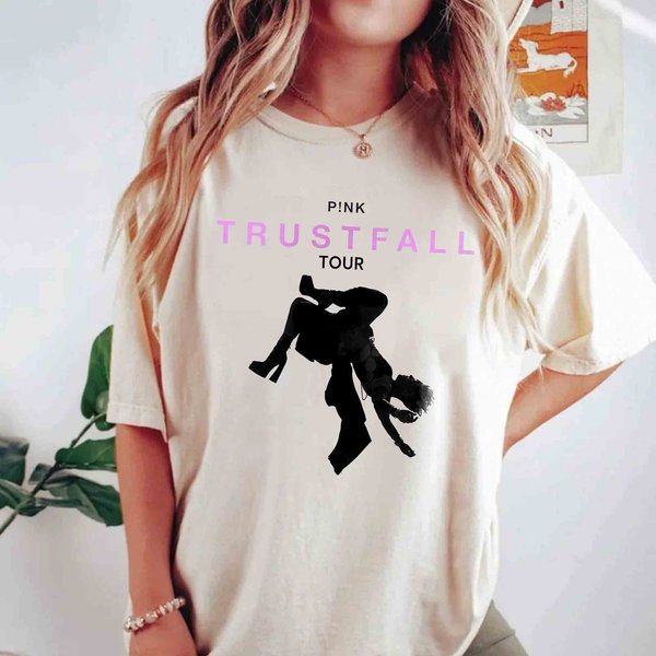 Vintage Pink Trustfall Tour 2023 Shirt, Pink Singer Shirt, Concert 2023 P!Nk Shirt-image