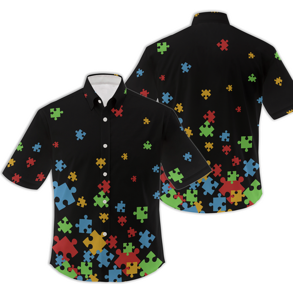 We Wear Blue Autism Awareness Day Hawaiian Shirt-image