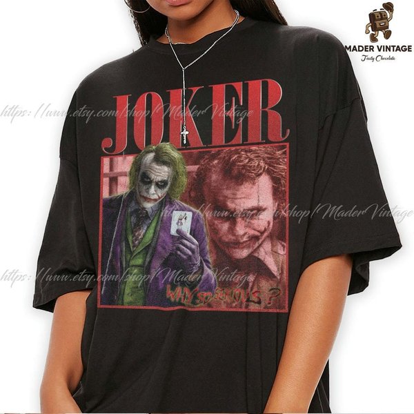 Joker Face Vintage Shirt - The Dark Knight Halloween Apparel-image