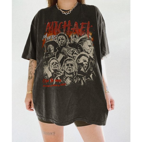 Horror Movie Crewneck Tshirt, Michael Myers Shirt, Ghostface Shirt-image