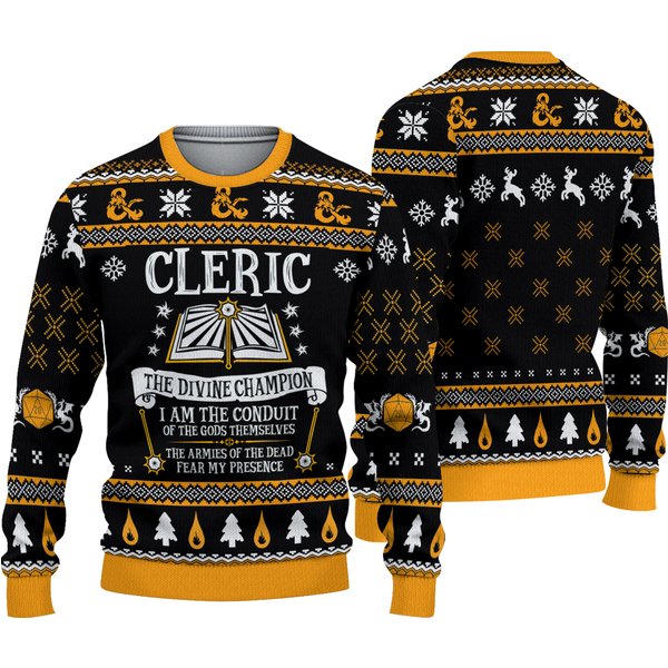 Dnd Classes Cleric Ugly Sweater Christmas-image