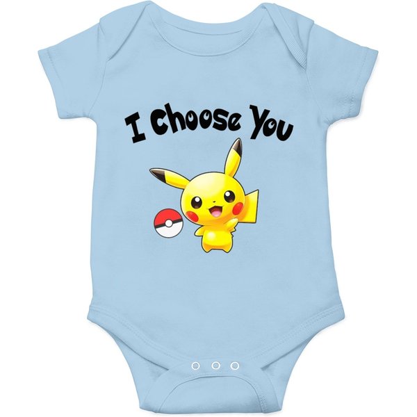 I Choose You Baby Onesie, Cute Pika Inspired Baby Onesie-image