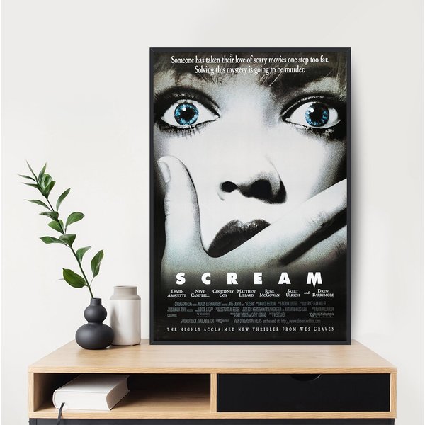 Scream Drew Barrymore 1996 Horror Halloween Movie Poster-image