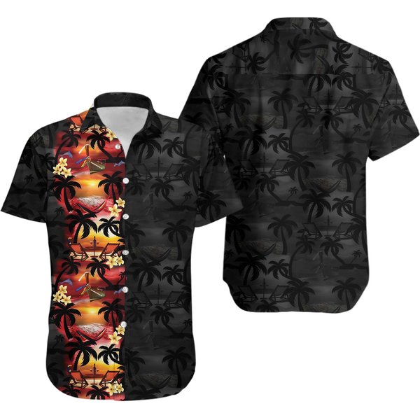 Hawaiian Shirt Paradise Night Tropical Pattern Hawaiian Shirt-image