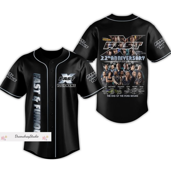 Fast And Furious Jersey Shirt, 22 Years Of The Fast X Movie Shirt-image