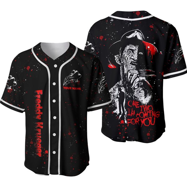 Freddy Krueger Horror Movie Baseball Jersey