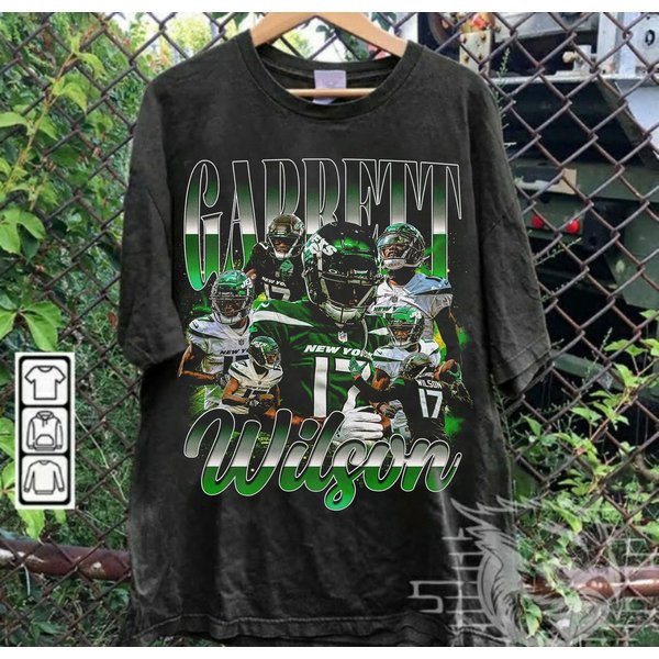 Vintage Garrett Wilson Bootleg Style Shirt, Garrett Wilson T-Shirt,-image