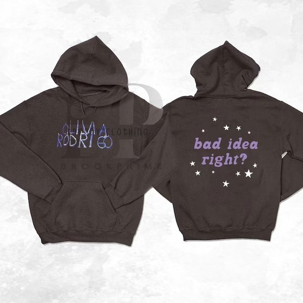 2 Sides Olivia Rodrigo Bad Idea Right Hoodie, Olivia Rodrigo Hoodie-image
