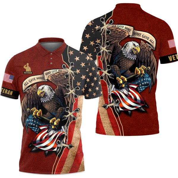 All Gave Some Some Gave All, Us Veteran Polo Shirt
