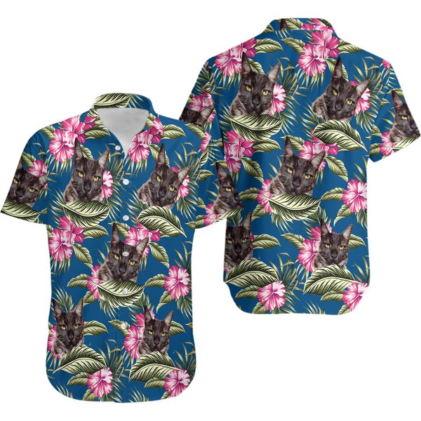 Personalized Photo Dog Lover Couple Hawaiian Shirt-image