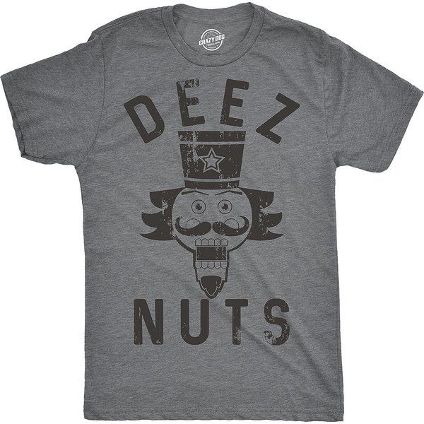 Mens Deez Nuts T Shirt Funny Christmas Nutcracker Sarcastic Graphic Tee For Guys-image