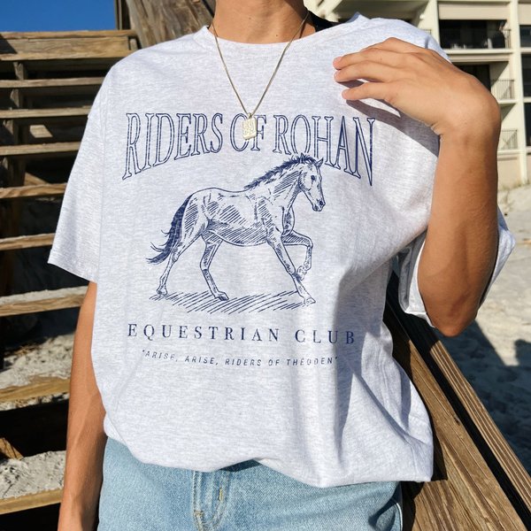 Riders Of Rohan Equestrian Club Shirt | Lotr Fantasy Merch Aragorn-image
