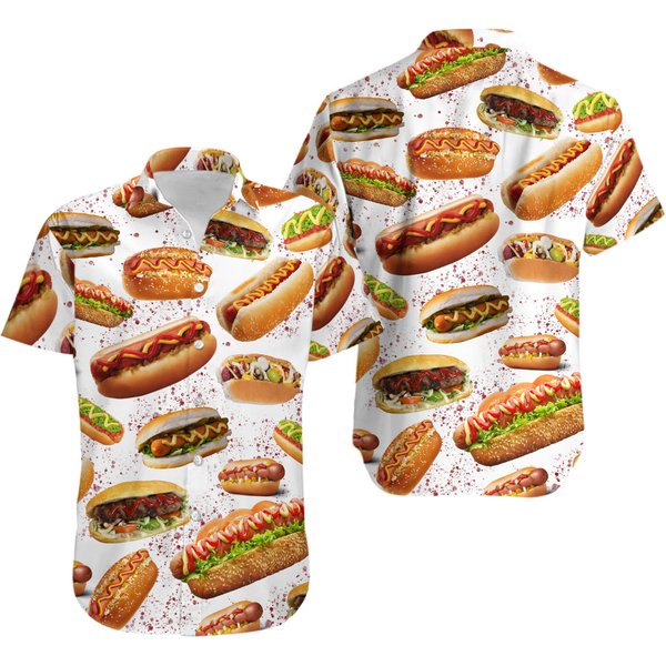 Hot Dog Basic Hawaiian Shirt-image