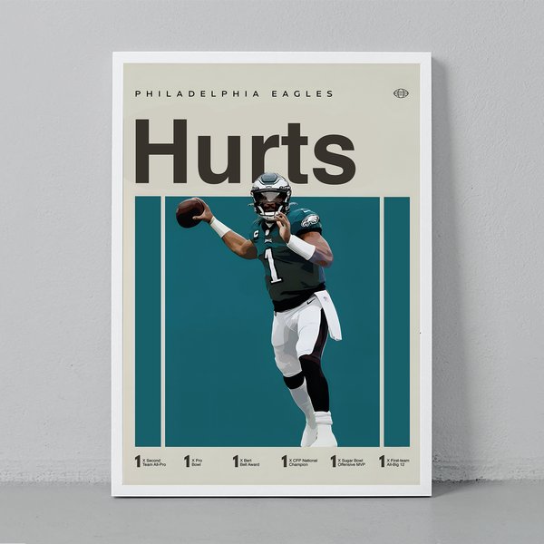 Jalen Hurts Inspired Poster, Philadelphia Poster-image