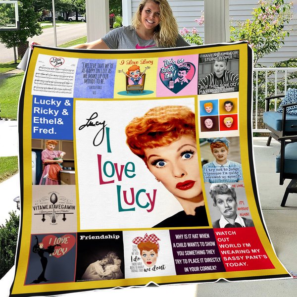 I Love Lucy Fleece Blanket-image