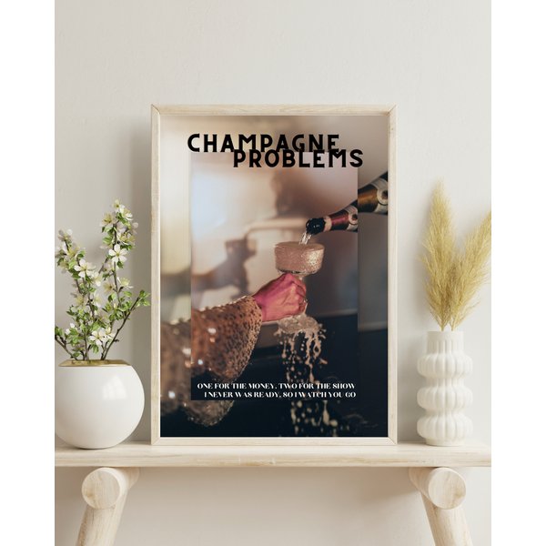 Champagne Problems Aesthetic Poster-image