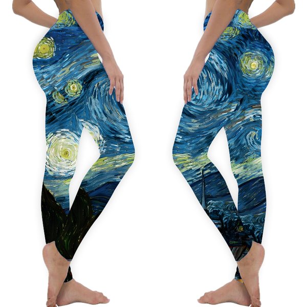 Starry Night - Vincent Van Gogh Gift Ideas For Art Lovers Leggings-image