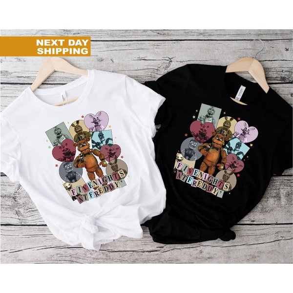 Five Nights At Freddy Eras Style Shirt, Limited Five Nights At Freddy's Vintage T-Shirt-image