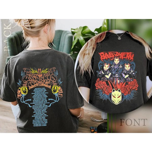 Babymetal The Babyklok Tour 2023 Dethklok Shirt, Vintage Dethklok Shirt-image