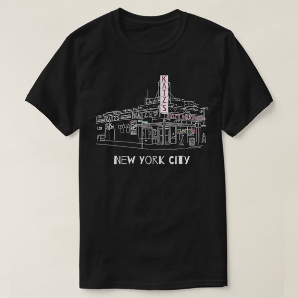 Katz Deli New York City Hand Drawn Design T-Shirt-image